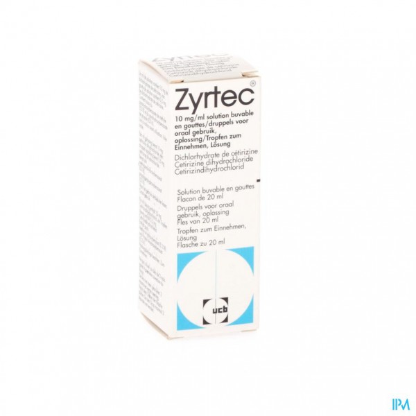 pharma-consults | ZYRTEC GTTE BUV.10MG FL/15ML